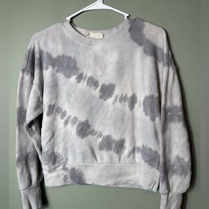 Hippie Roae Women’s Tie Die‎ Crew Neck Sweatshirt Gray Small